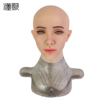 Full head silicone female face mask for men Crossdressers Cosplay Simulation Mask